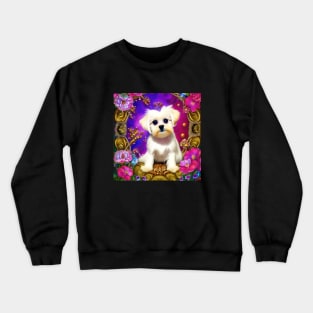 Cute Maltese Puppy Crewneck Sweatshirt